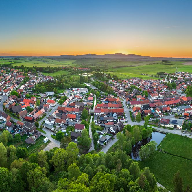 Hasselfelde set fra luften