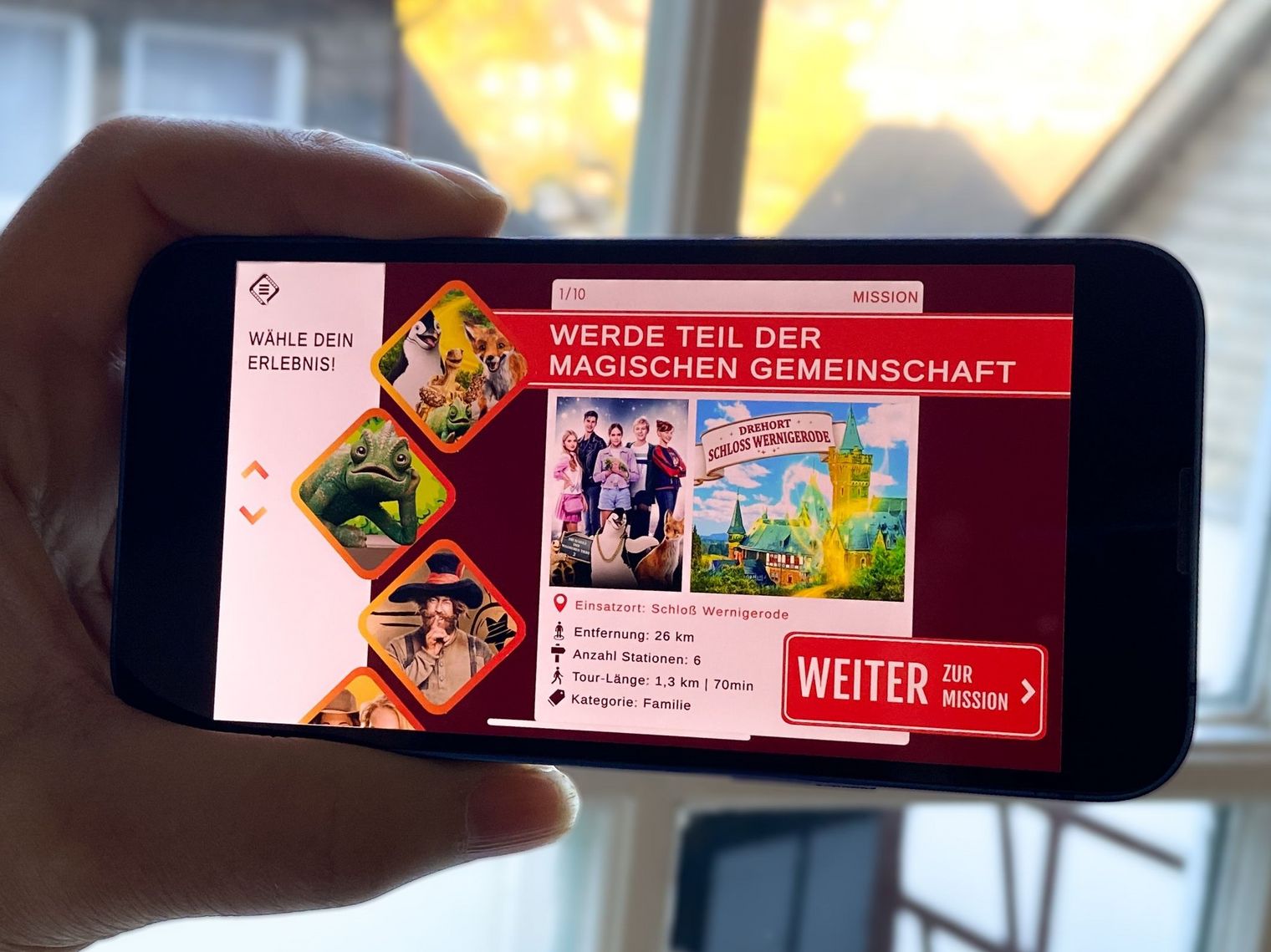 Blick auf die Set-Caching App