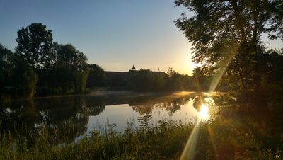 Morgenstimmung im Klosterpark des Klosters Helfta