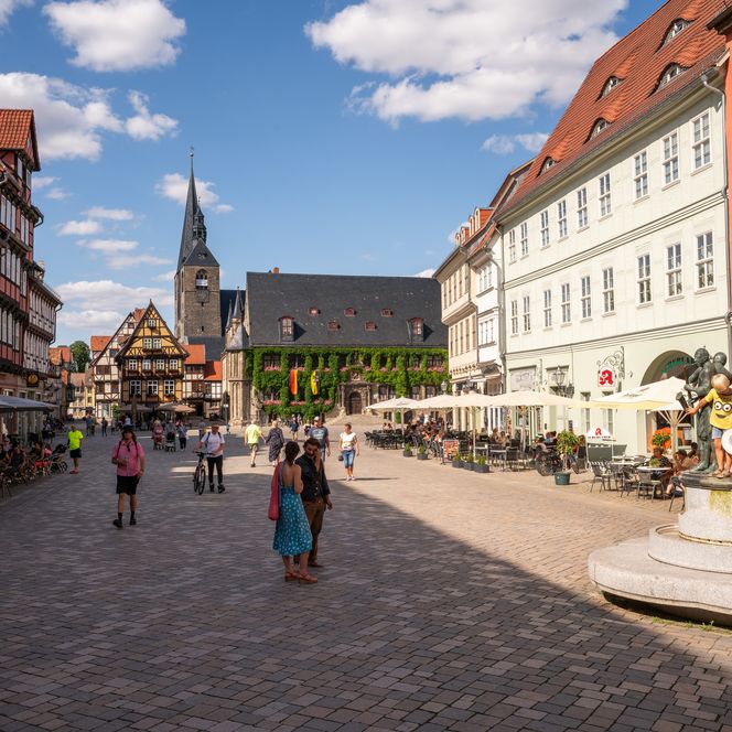 Quedlinburg, torvet, byen