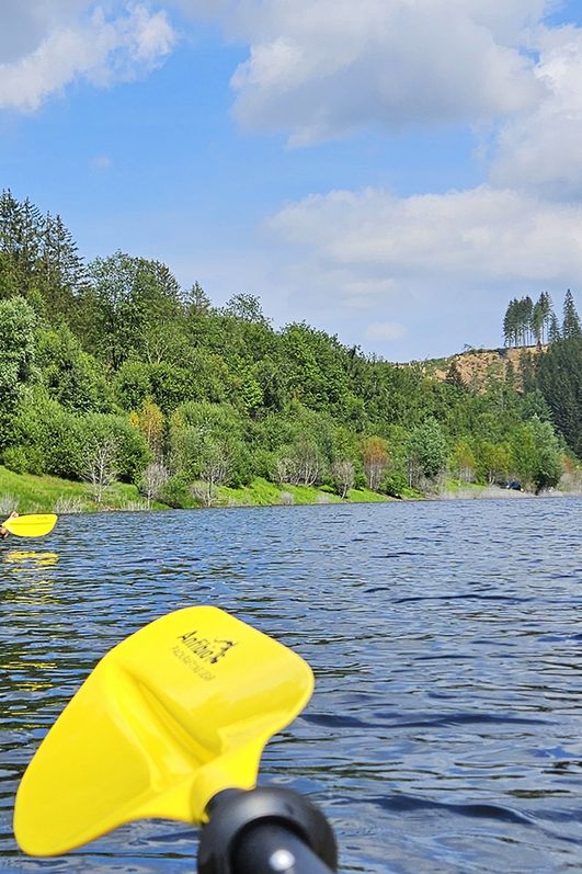 rafts on trails - Chillen auf der Okertalsperre