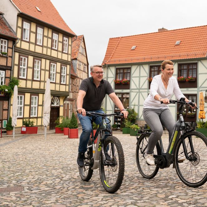 Genuss Bike - vor dem Klopstockhaus in Quedlinburg