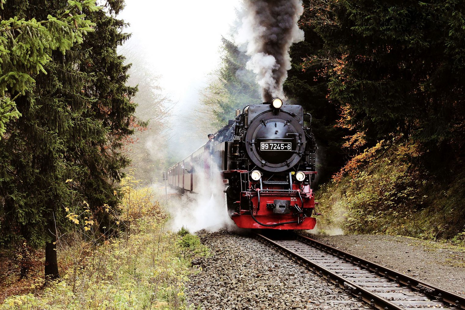 Dampflok der HSB bei Sophienhof