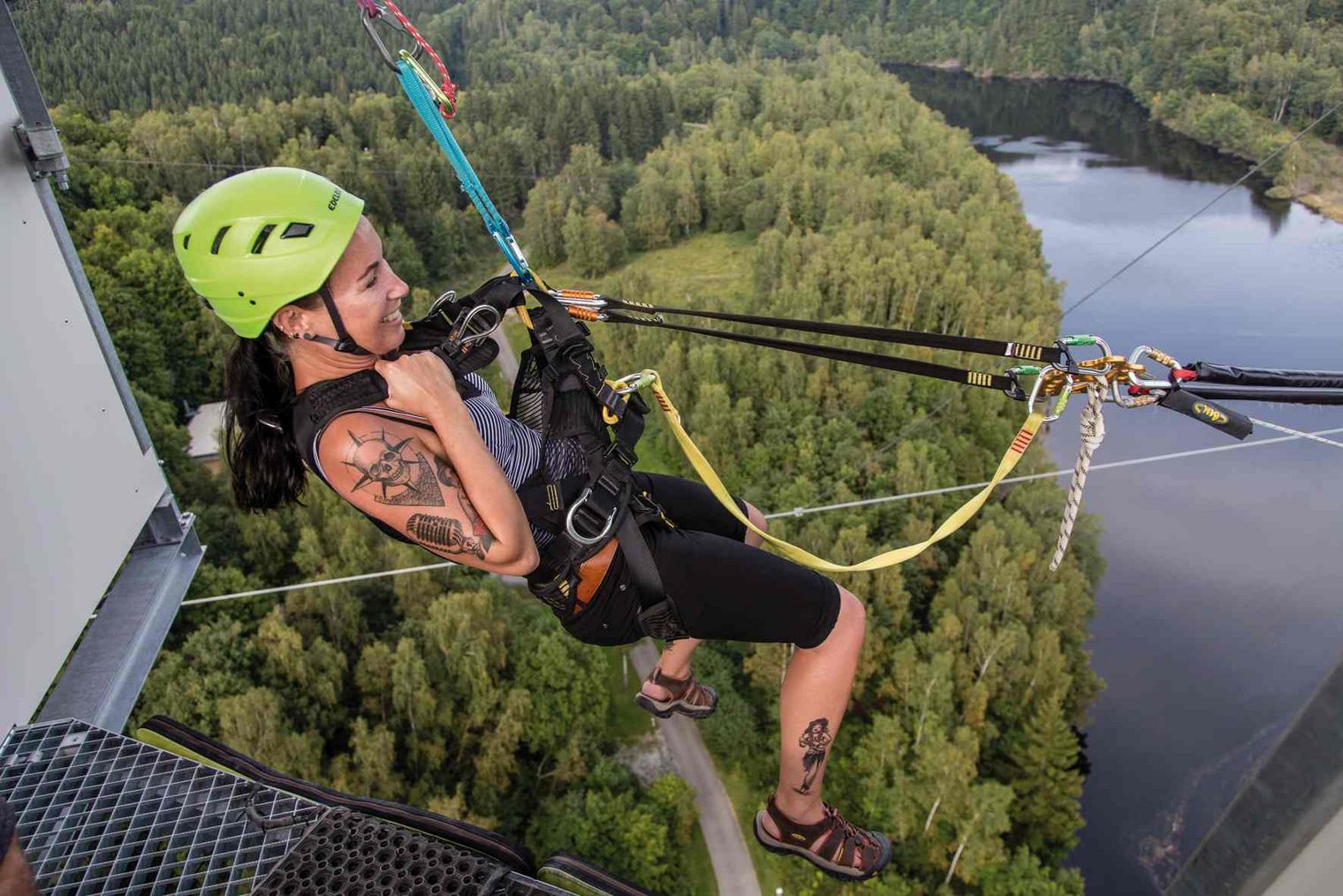 Gigaswing an der Rappbodetalsperre - Harzdrenalin