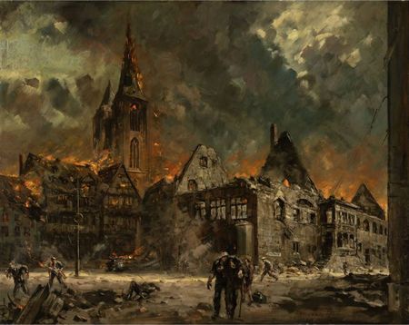 Die brennenden Martinitürme von Gemm 