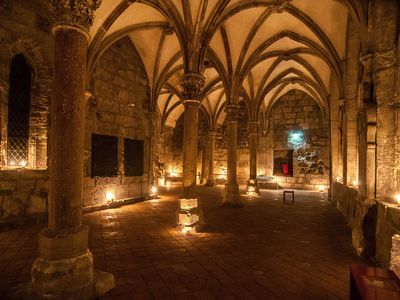 Kloster Walkenried Kreuzgang im Kerzenschein