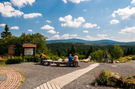 Das Bild zeigt den Blick von Torfhaus auf den Brocken.