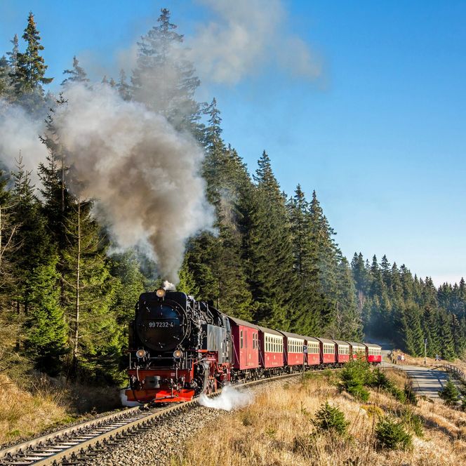 Die Brockenbah auf dem Weg zum Brocken