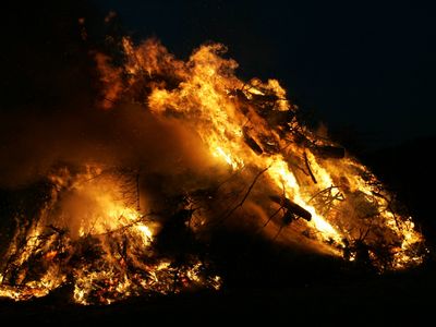 Osterfeuer in Bad Gandersheim