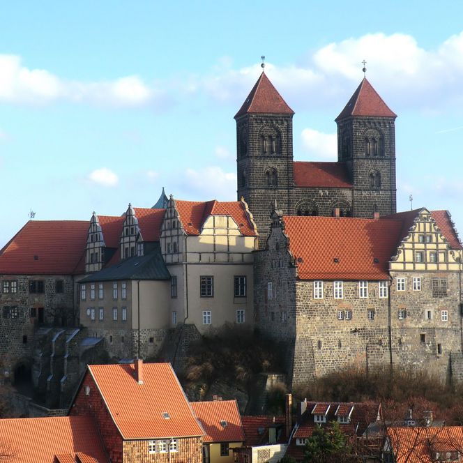 Quedlinburg- Blick auf Schloss
