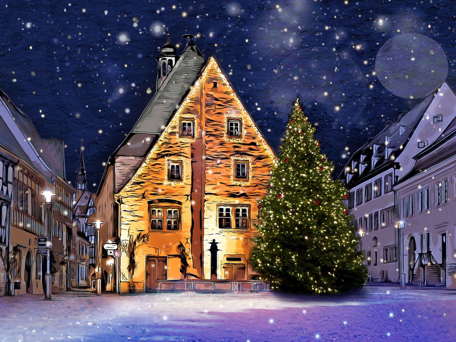 Weihnachtsmarkt in der Rosenstadt Sangerhausen