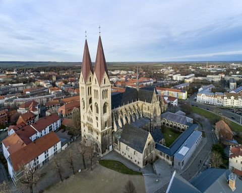 Drohnenaufnahme, Dom Halberstadt