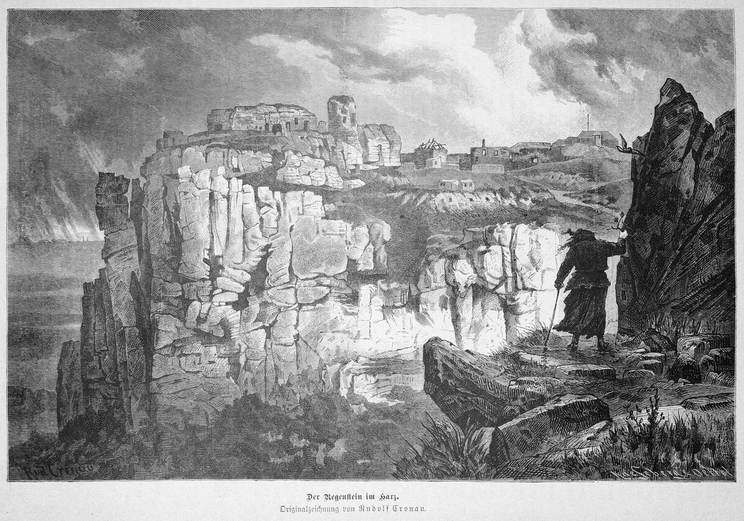 Der Regenstein im Harz von Cronau 