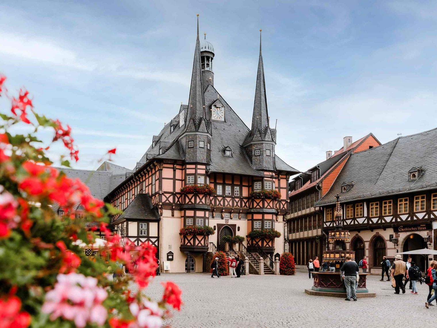 Marktplatz und Rathaus in Wernigerode