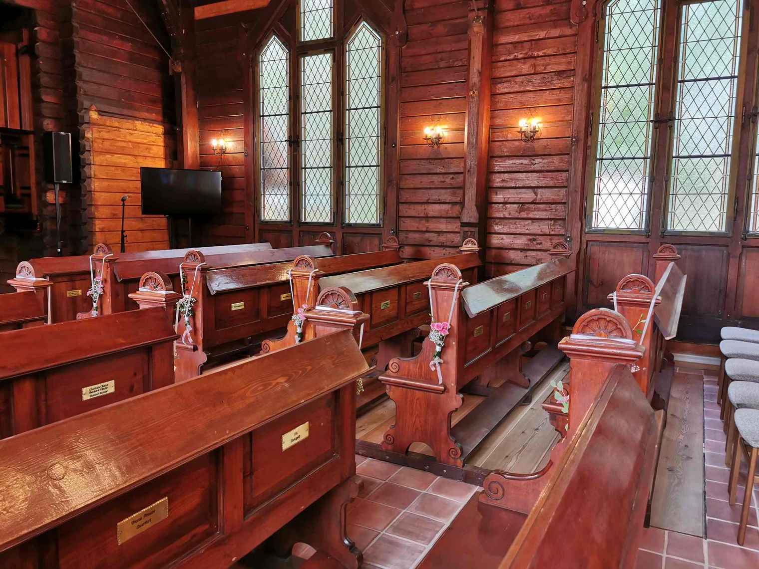 Stabkirche in Stiege - Innenraum