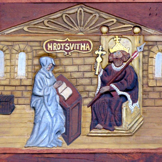 Gemälde Roswitha im Kloster Brunshausen