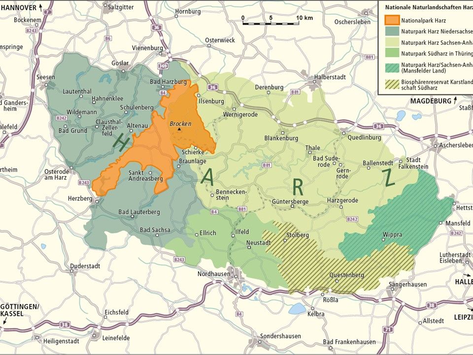 Harz Übersichtskarte