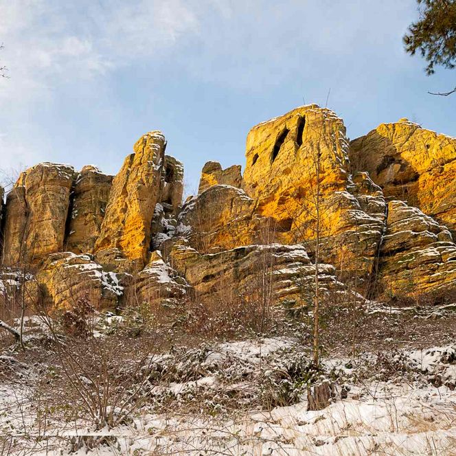 cellapix - Klusfelsen bei Halberstadt im Winter
