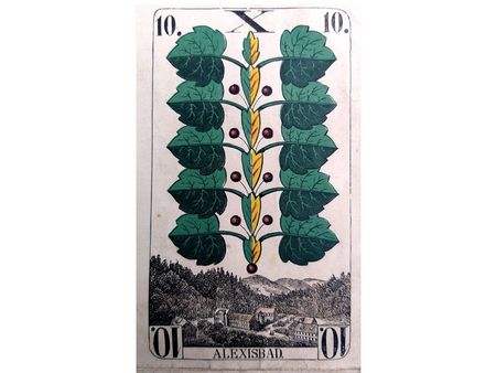 Alexisbad auf einer Skatkarte 